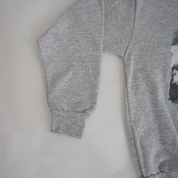 Vintage Sunwear Sweater Gray Moose Outdoor Wilderness Cabincore Medium - Picture 7 of 9